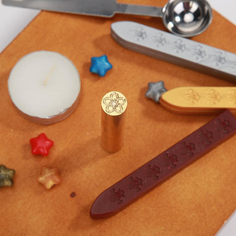 Portable Cylindrical Brass Document Envelope Custom Sealing Stamp Seal Wax Pa