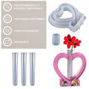 Vase Molds Kit DIY Silicone Heart Planter Molds with 3pcs Test Tubes (B) Newly