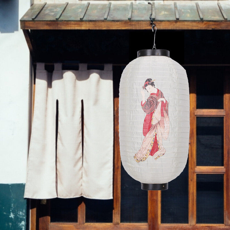 Chinse Ancient Chinese Women Spray Painting Cloth Lantern Pendant Indoor Deco