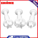 3pcs Silicone Mold Star Plunger Cookie Cookies Cutter DIY Cake Decorating Tool
