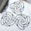 Iron Placemat Pan Pot Mat Holder Stand Round Placemats H4O0 Cookware Mats J0X0