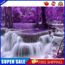 Paint By Numbers Purple Forest Waterfall DIY Acrylic Painting Kit (B964)