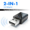USB interface Bluetooth-compatible 5.0 receiving transmitter 2-in-1 for car