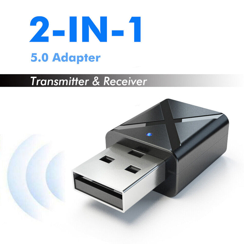 USB interface Bluetooth-compatible 5.0 receiving transmitter 2-in-1 for car