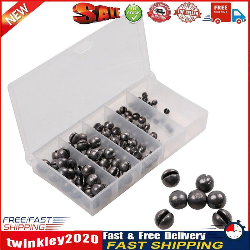 100pcs/Box Open Bite  Fishing Clip Bite Round Plumb Fish Tackle Gear Newly