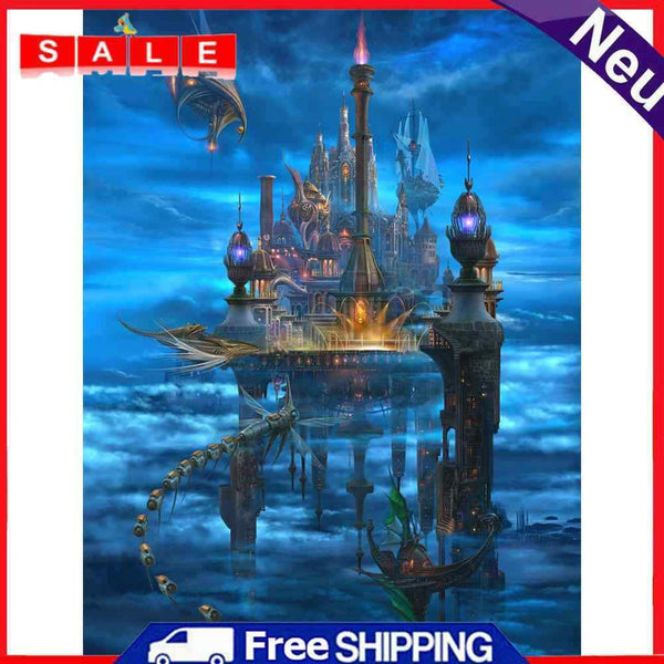 Sky Castle Oil Paint By Numbers Kits DIY Canvas Wall Picture Craft Home Decor