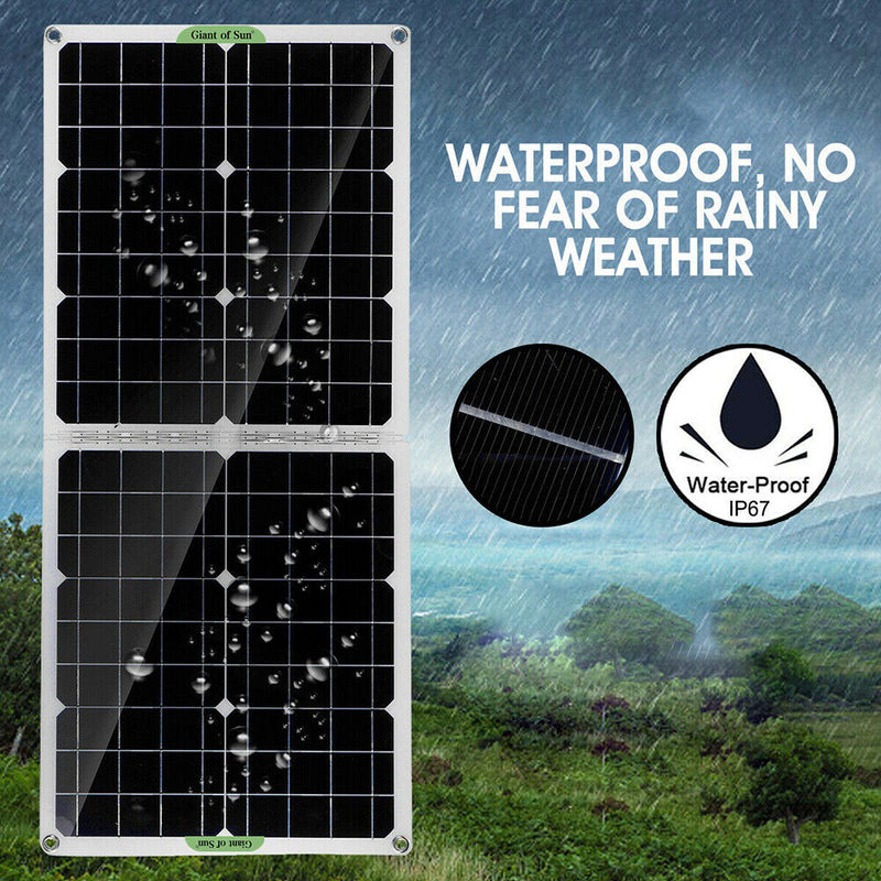 50W Foldable Dual USB Output Device Waterproof Battery Solar Panel (01)