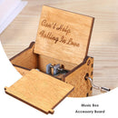 Wooden Board for Hand Cranked Music Box Accessory Xmas Gift Birthday Party Decor