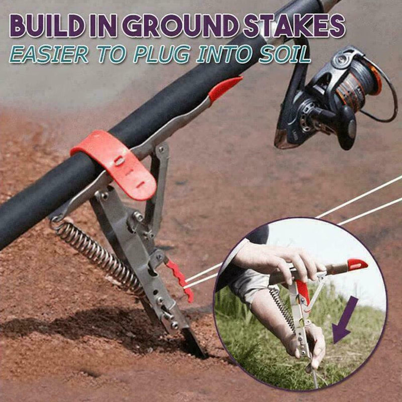 Fishing Automatic Bracket Fishing Rod Pole Stand Holder Hook Tip-Up J0O6 W1B5