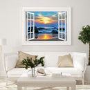 DIY Sea Landscape Mosaic Full Round Diamond Drawing Handmade Rhinestone Craft