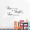 Live Laugh Love Family Home Quote Wall Stickers Art Removable Decals Room U4X1