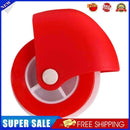 Kitchen DIY Pizza Pastry Lattice Cutter Pie Decor Wheel Roller (A Red)