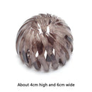 Women Bun Hair Claw Expanding Ponytail Buckle Bird Nest Hair Clip (Khaki) Newly