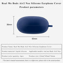 Silicone Wireless Earphone Cover for Realme Buds Air2 Neo (Midnight Blue) Newly