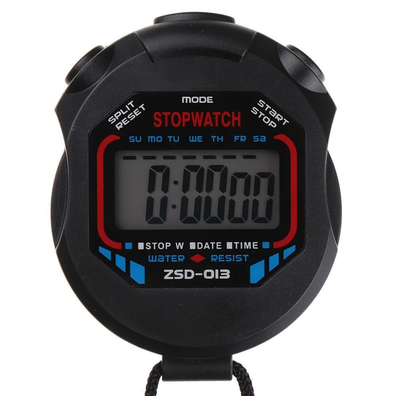 With Strap Sports Handhold LCD Stopwatch Digital Timer Time Counter Chronograph