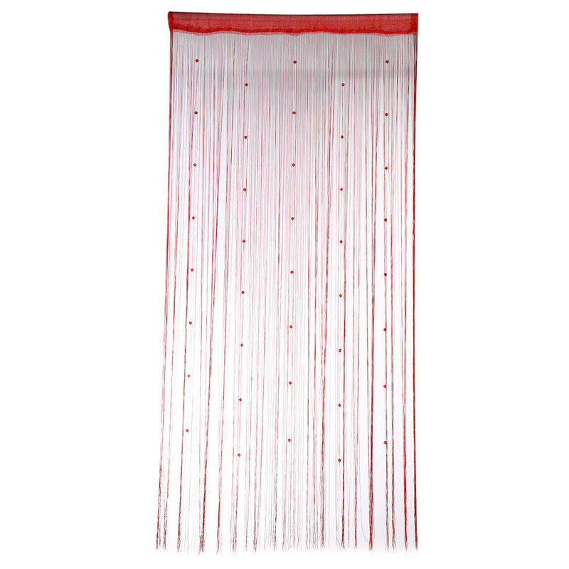 Decorative String Curtain Beads Wall Panel Fringe Room Door Window Red