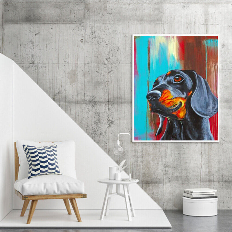 Animal Oil Paint By Numbers Kit DIY Acrylic Painting on Canvas Frameless Draw