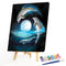 Dolphin Oil Paint By Numbers Kit DIY Frameless Drawing Picture for Adults D