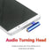 90Degree L-shape 3.5mm Male To Female Audio Converter Earphone Jack (Blue) Newly