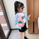 Strawberry Shoulder Chest Bag Kids Girls Rucksack Crossbody Handbags Coin Purse
