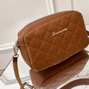 Female Solid Color Crossbody Bag Women Lattice Trending Small Capacity Handbag