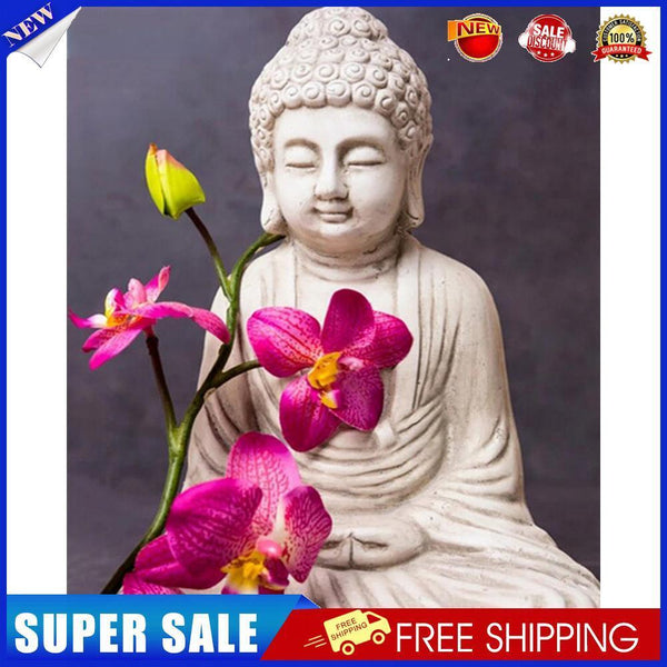 Buddha Flowers Oil Painting By Numbers DIY Frameless Art Picture On Canvas