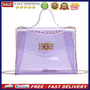 Retro Women Transparent Shoulder Bag Summer Beach Solid Color Crossbody Bags