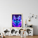 Full Cross Stitch Art Paint 11CT Stamped Glitter Fox Embroidery Wall Ornament