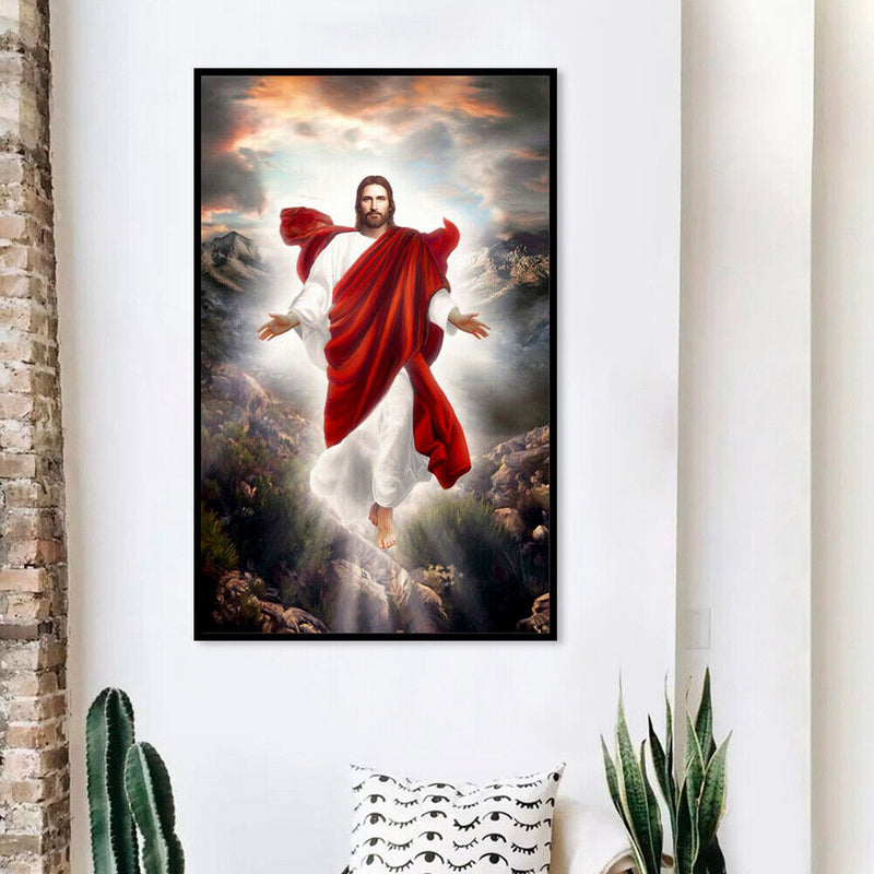 11CT Full Cross Stitch Nativity Stamped DIY Cotton Thread Needlework Printed Art