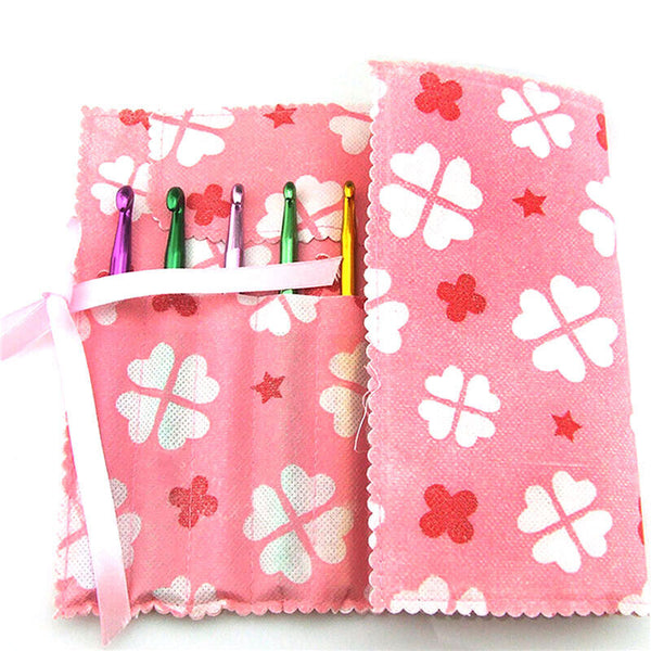 Knitting Needle Crochet Hook Organizer Bag Pouch Case Holder I4Z8 G5I4 O6O2