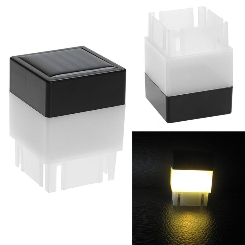 Matefield Square Waterproof LED Solar Light Fence Post Pool Garden Lamp Wa