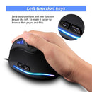 ZEALOTES C-18 10000DPI Adjustable RGB Optical Gaming USB Wired Vertical Mouse