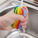 Detachable Rainbow Water Bottle Cup Mug Glass Washing Brush Cleaning Sponge C8L6