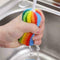 Detachable Rainbow Water Bottle Cup Mug Glass Washing Brush Cleaning Sponge C8L6