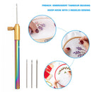 Aluminum Alloy Embroidery Needle Crochet Hook DIY Craft Tool Set w/Handle Newly