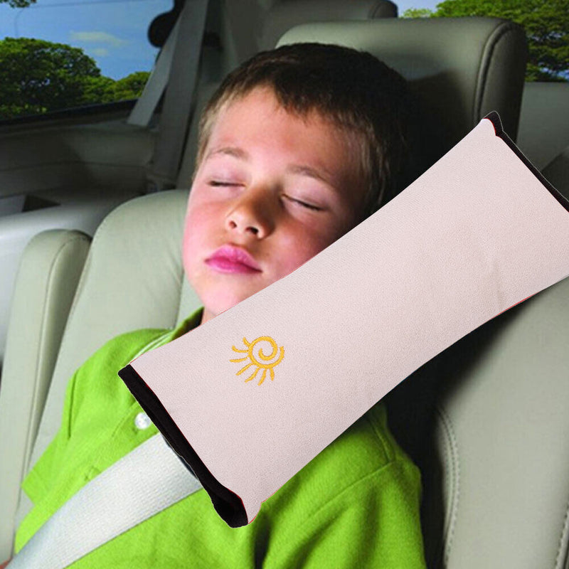 Plush Car Seat Belt Cover Breathable Kids Seatbelt Shoulder Pad (Beige) Newly