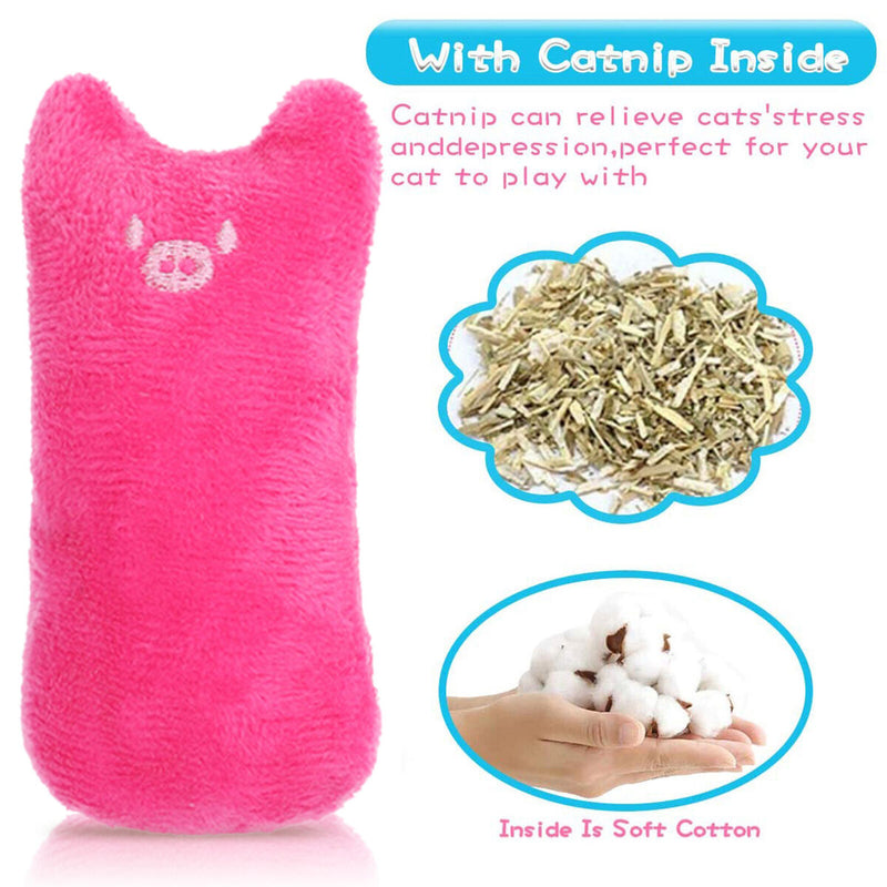 Cat Catnip Toys - Pet Supplies Kitten Plush Chew Toys for Cats (Pink)