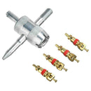 4pcs 4 Way Car Tyre Valve Repair Tool Tire Stem Core Installer Z1X1 F9I1 A1A5