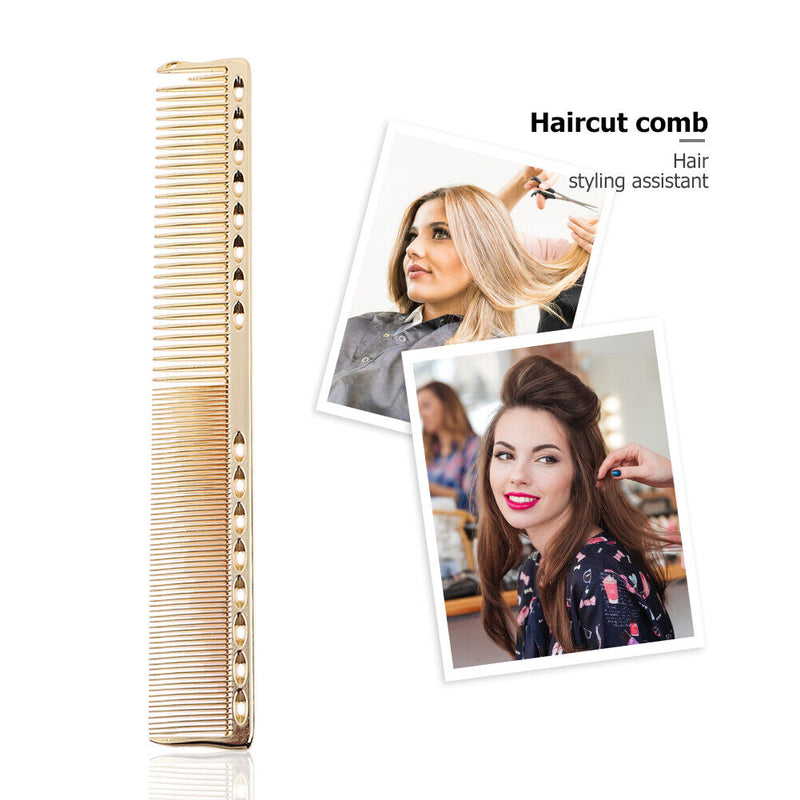 Aluminum Anti-static Barber Hairdressing Combs Detangling Hair Cutting Tool