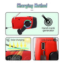 3 LED Lights Flashlight Hand Crank Radio 1200mAh Power AM FM Radio Black