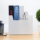 Desktop Collapsible Storage Box Folding Office Organizer for File (White) Newly