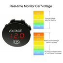 DC12V-24V Vehicle Touch Voltmeter Car Panel Digital Voltage Meter for RVs Y