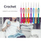 8pcs Soft Plastic Handle Knitting Needles Aluminum Crochet Hooks Set for Weaving