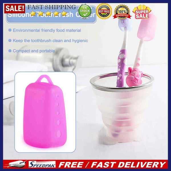 3pcs Tooth Brush Pod Portable Toothbrush Case Silicone Food Material for Outdoor