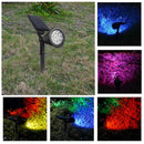 12LED Solar Lamp Outdoor Garden Spotlight Colorful Ground Plug Light (RGB) Newly