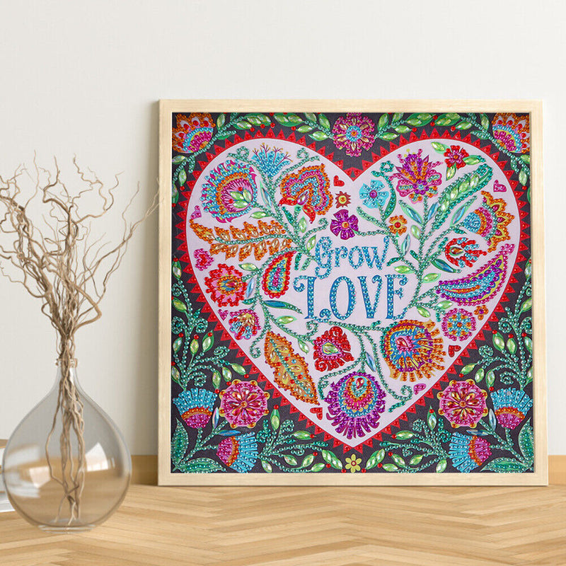 Partial Special Shape Drill Diamond Painting Heart Rhinestone Draw (UP112)