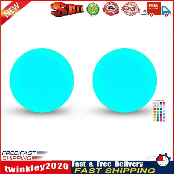 LED Solar Ball Light Swimming Pool Remote Control Garden Decor Lamp (2pcs) Newly