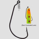 Carbon Steel Back Thorn Fishing Hook Jigging Bait Luminous beads Soft lure