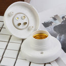 Matefield 220V E27 hallway lamp holder, round, base white