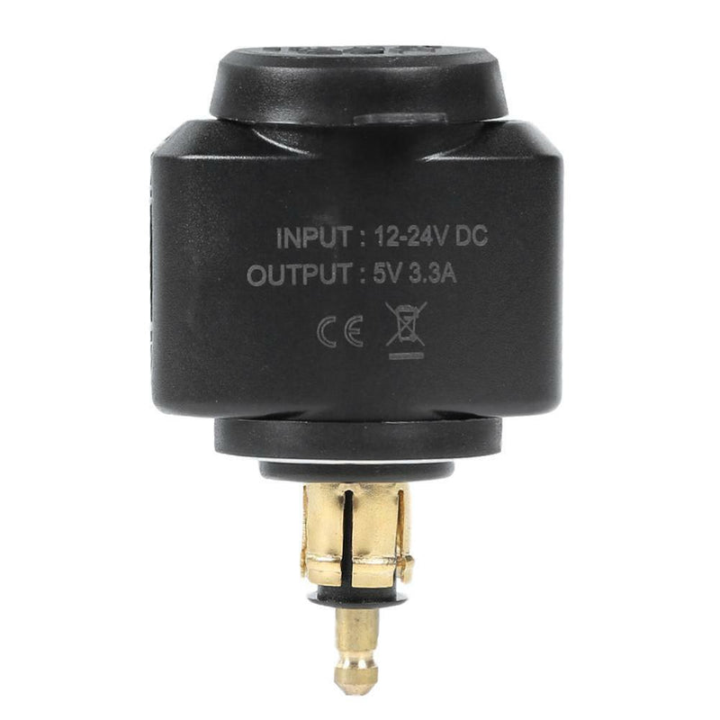Motorcycle 3.1A Dual USB Charger Adapter for BMW Hella/DIN Powerlet Plug DC 12V